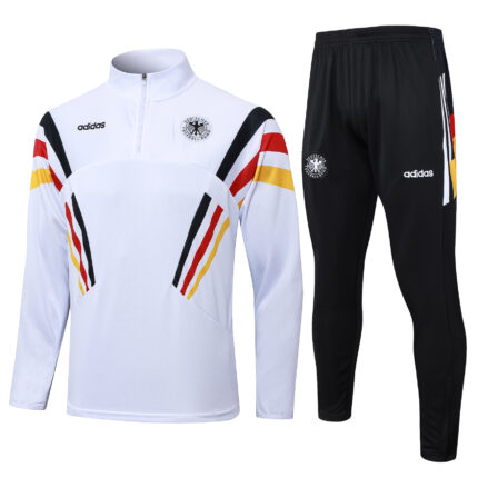 Germany White Full Zip-Up Training Tracksuit ?C Jacket & Pants Set